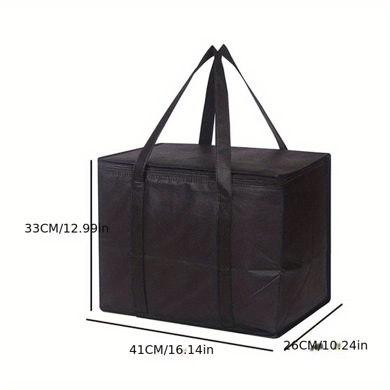 TEMU Extra-large Insulated Grocery Tote Bag - Reusable, Foldable, Lightweight - Ideal For Hot/cold Food & Takeout Delivery