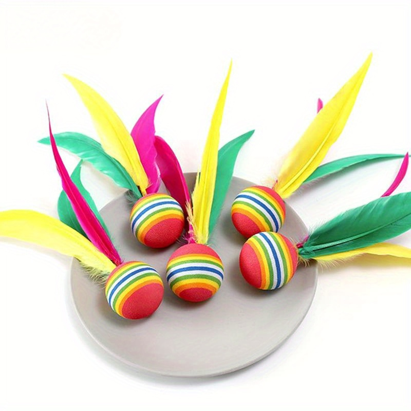 

Colorful Feathered Badminton Balls With High Elasticity - Mixed Colors, Chicken Feather Material, Ideal For Outdoor Sports And Events