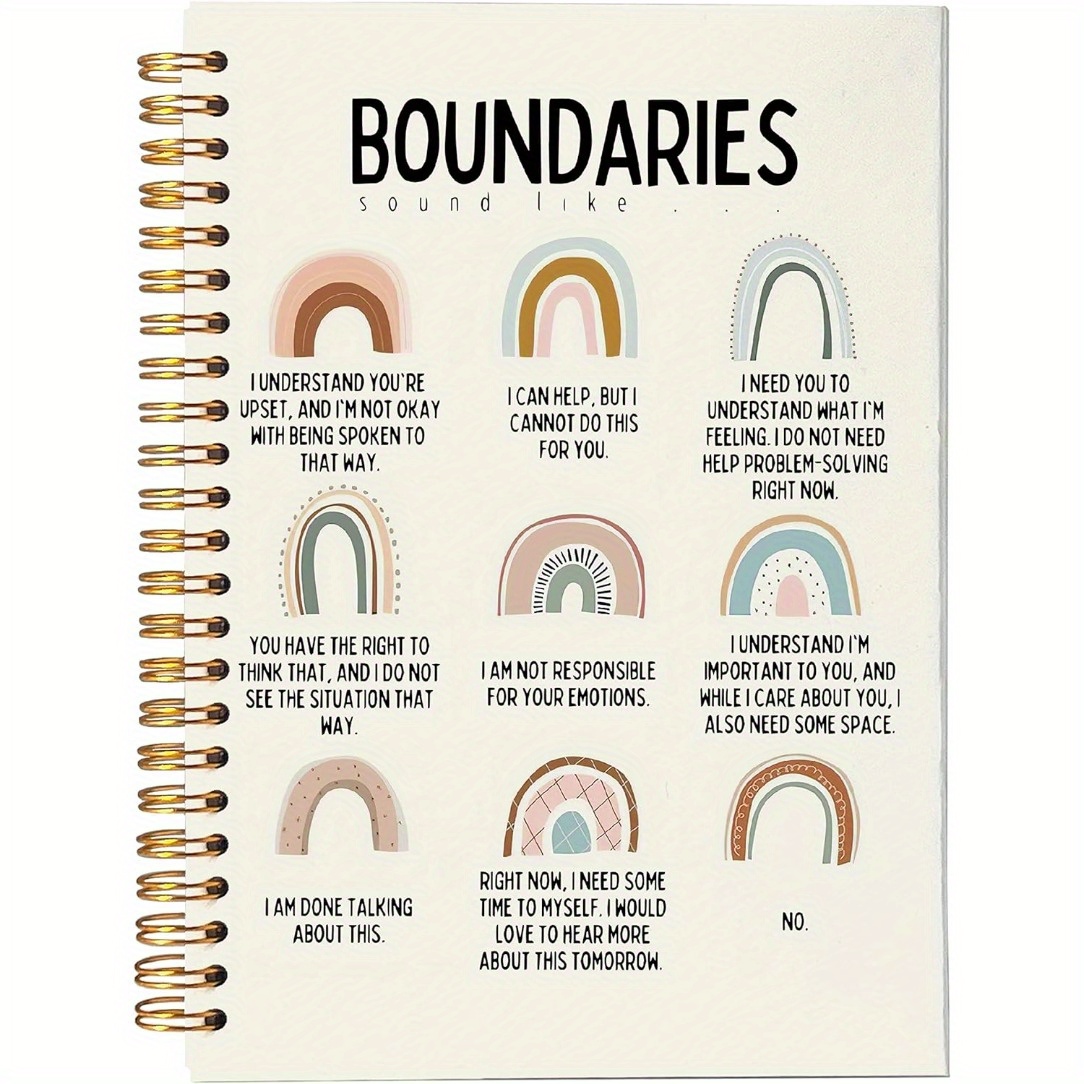 

Mental Health Inspirational Spiral Notebook Journal 5.5x8.3, Boho Rainbow Design, Perfect For School Counselors And Therapists, Ideal Gift For Women