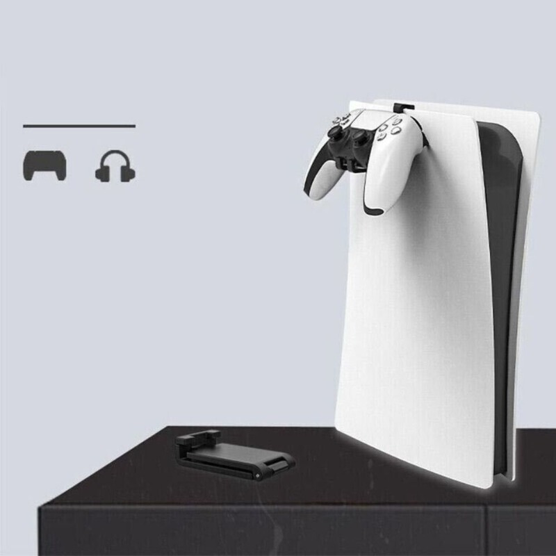 

Ps5 Controller & Headset Stand - Durable Abs Wall Mount Holder, Space-saving Display Rack For Gamepads And Accessories