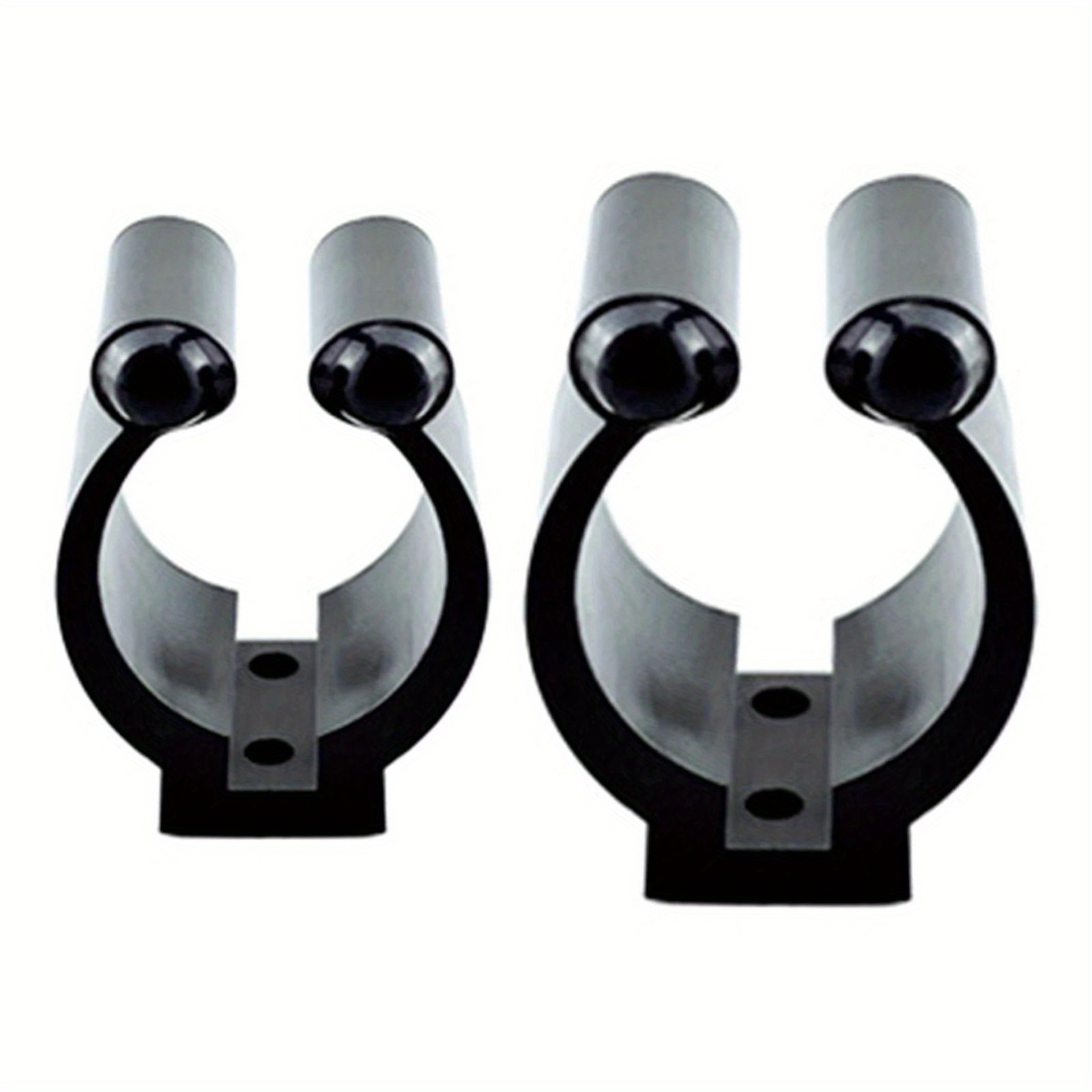 

10pcs Pvc Fishing Rod Holder Clips - Wall Rack, Black, 17mm/24mm - For Poles & Cues, Fishing Pole Rod Holders