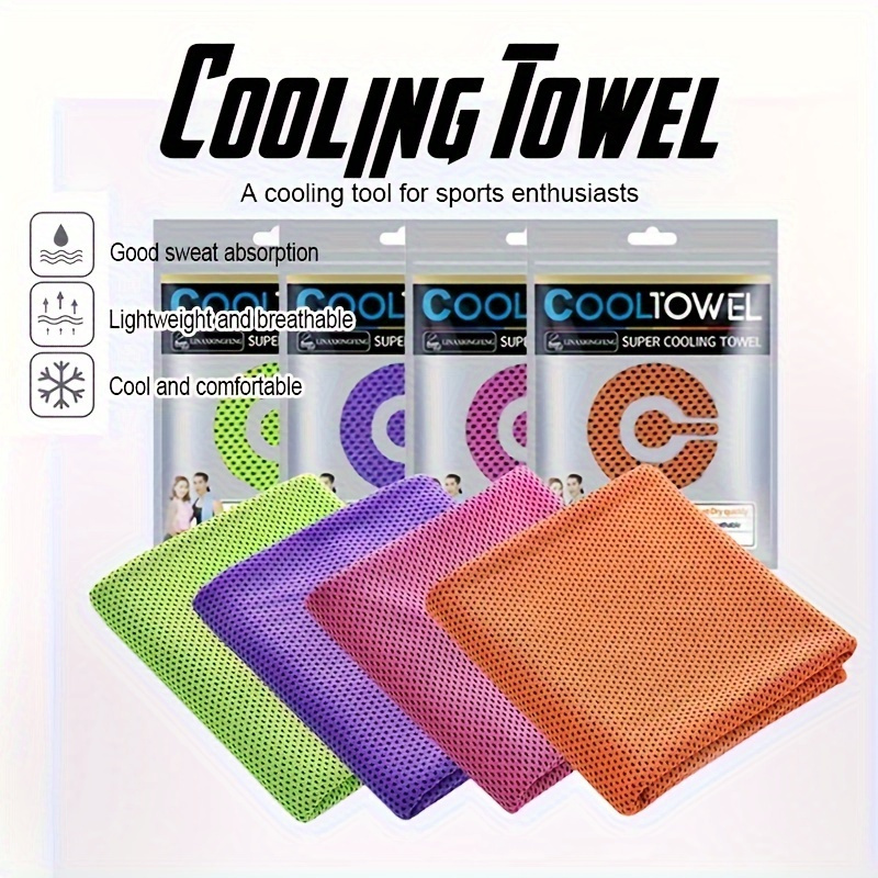 

4pcs Sports Cool Towels, Quick Cooling Ice Towels, For Camping, Fitness, Running And More