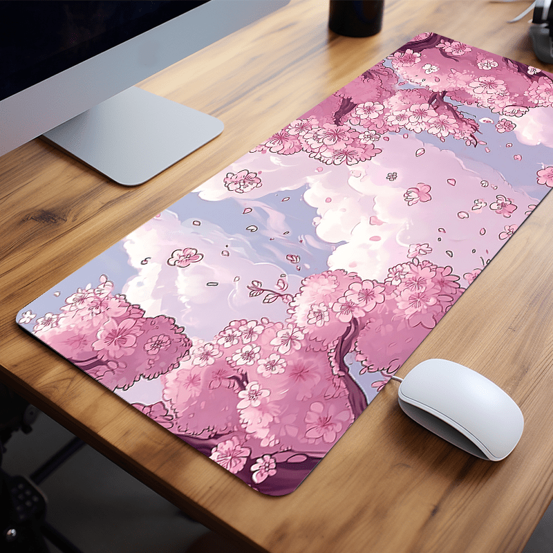 

Charming Pink Floral Large Gaming Mouse Pad - Non-slip Desk Mat For Office & Home, Perfect Valentine's Gift For Her Cute Mouse Pad Mouse Pad Mat For Desk