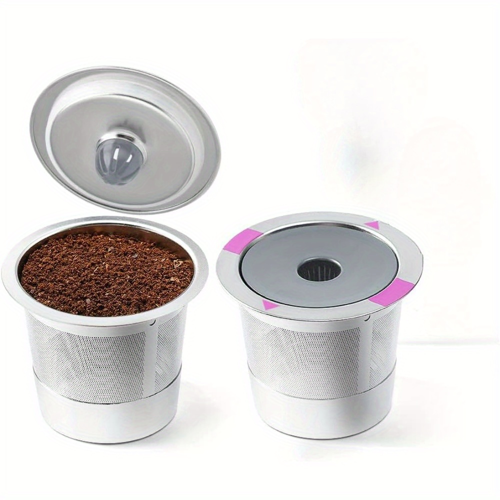 

1pc Stainless Steel Reusable K Cup For K Eurig 1.0 & 2.0 Coffee Makers, Benfuchen Universal Refillable K-cups Reusable Steel Coffee Filter Pods For K Eurig K Select Coffee Brewer