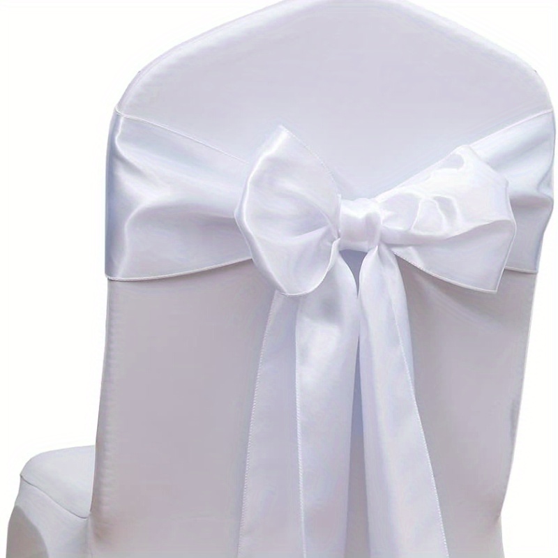 TEMU 12 Pezzi di per Sedie, Fiocchi e Lacci Progettati per Matrimoni, Feste, Baby Shower, , Ristoranti, Hotel, Sedie Pieghevoli, Decorazioni Bianche