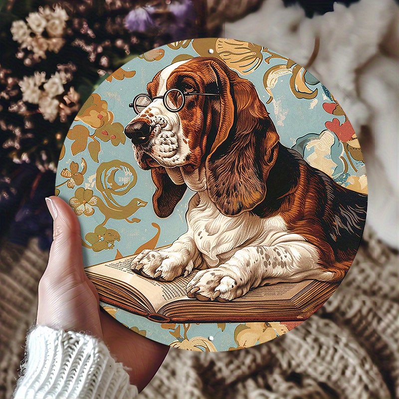 pared metal aluminio diseño perro basset Temu Colombia