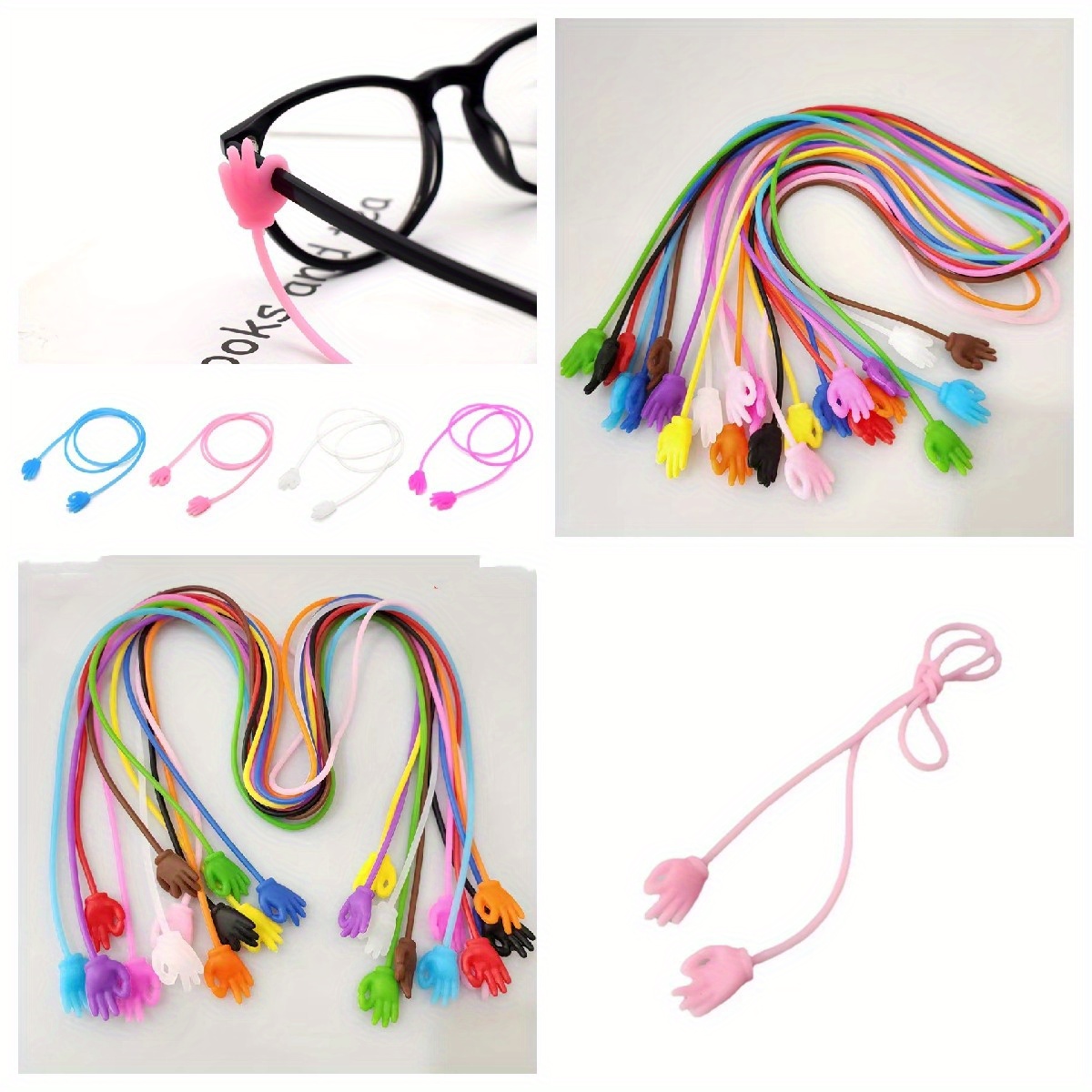 

Color Stretchy Silicone Glasses Strap Holder Anti-slip Glasses Chain Lanyard For Women And Men