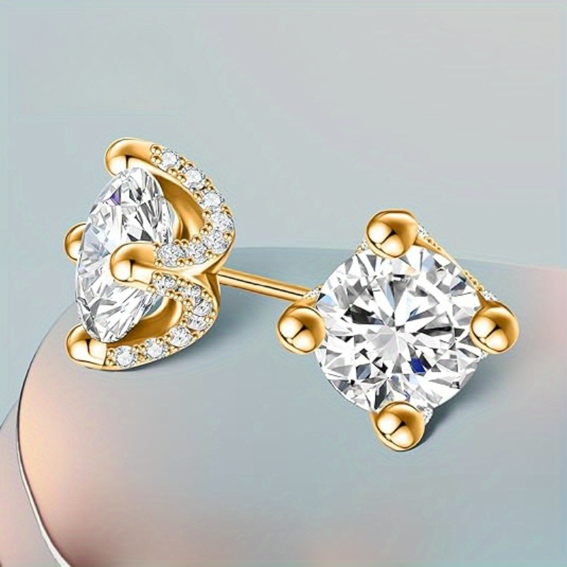 

925 1 Moissanite , - Setting, 18k Gold - , And , , For Gifting Jewelry Box Included