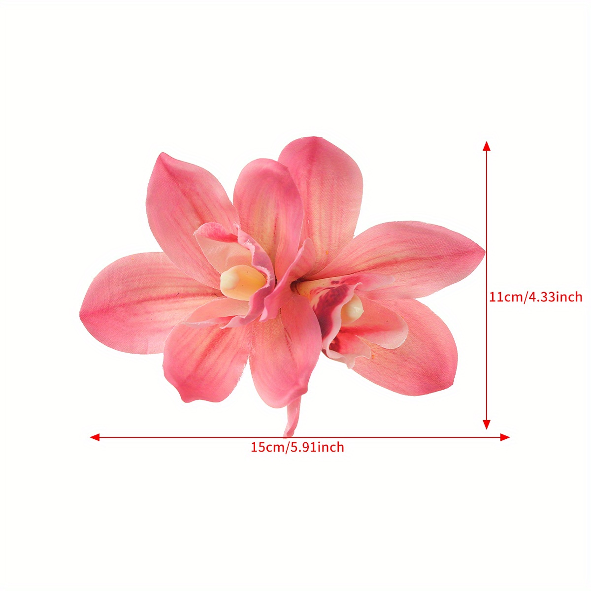 

Elegant Minimalist Single Flower Hair Clip For Women, Solid Color Plastic Duckbill Clip With Floral Design, Suitable For Ages 14+ - Ideal For Summer Refreshing Hairstyles And Festive Occasions