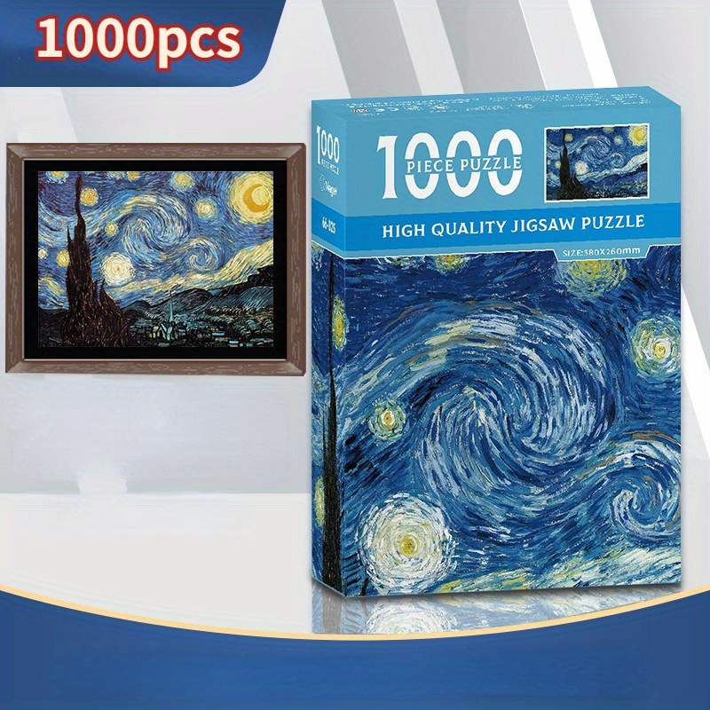 

1000pcs Puzzle Level High Difficulty, Oil Painting Landscape Puzzle, Home Decoration, Room Decoration, Gift Giving