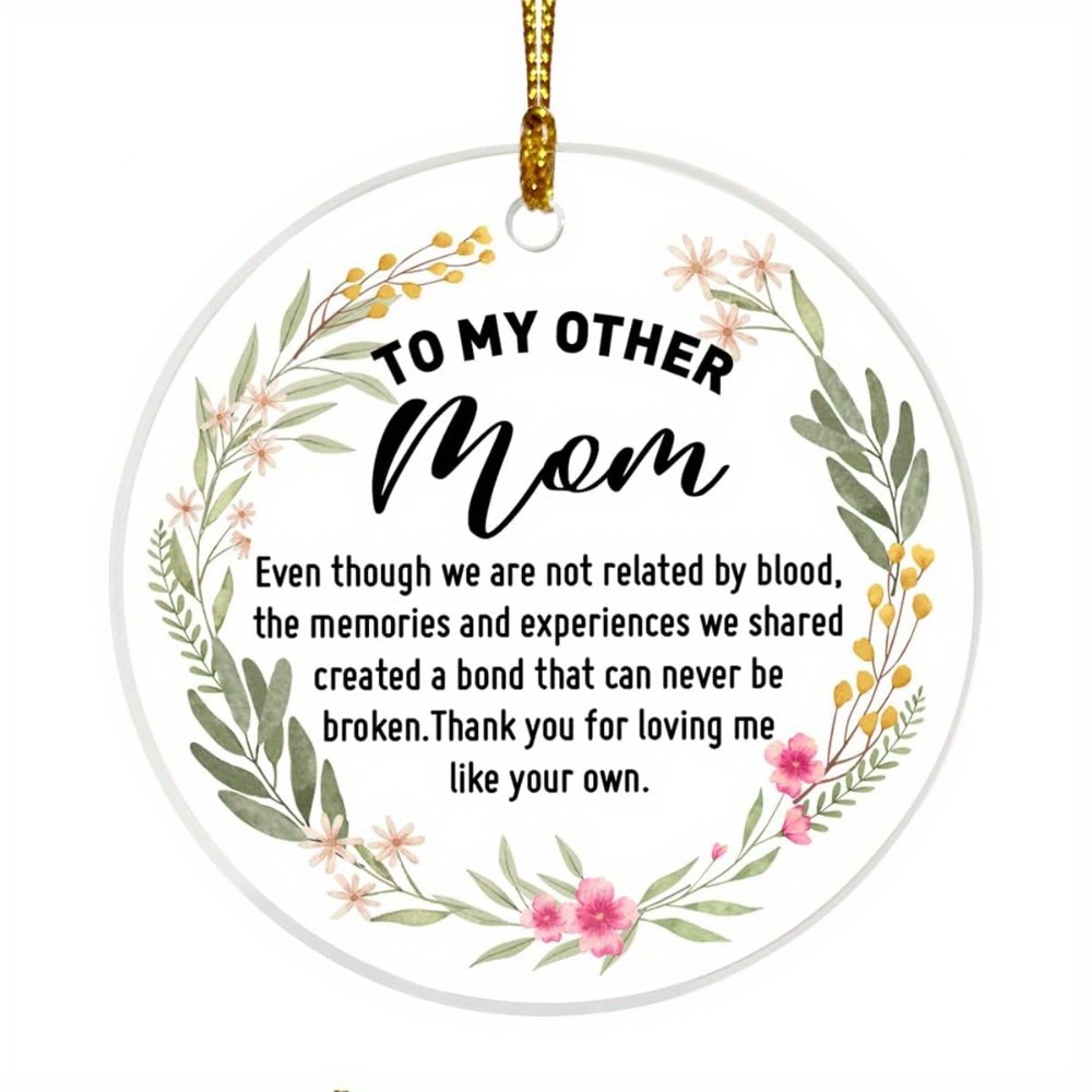 

Step Mom Gift - Acrylic Hanging Ornament From Daughter Or Son, Christmas, Birthday, Day | 'best Ever' Keepsake