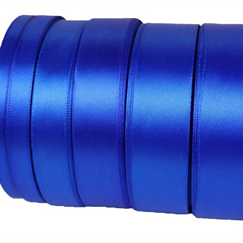 

1pc, Blue Satin Ribbon, 25 Yards Length, Multiple Width, Diy Crafts, Gift Wrapping, Party & Wedding Decor, Versatile Craft Supplies