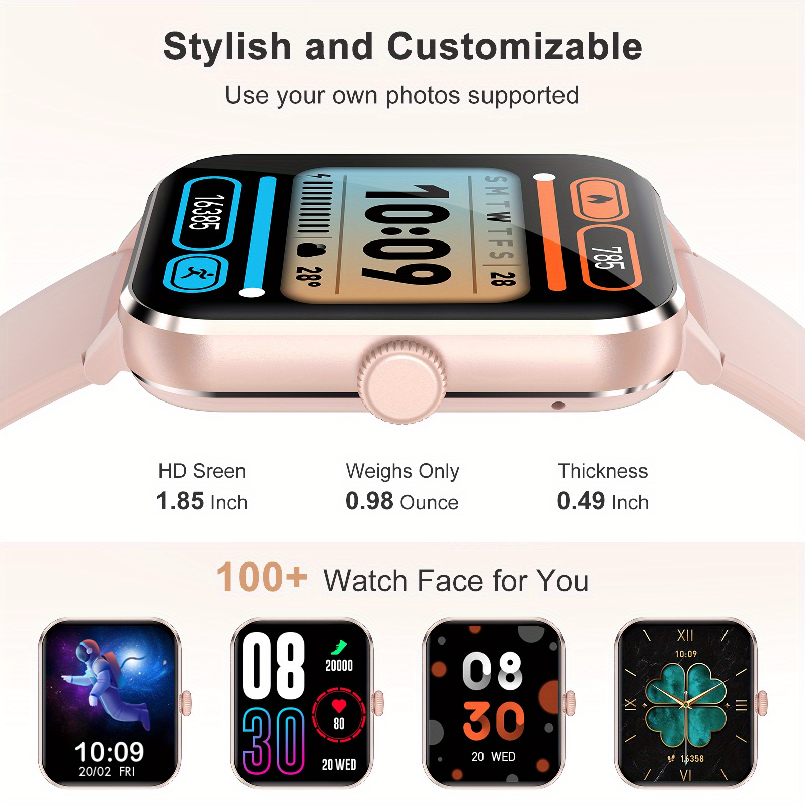 smartwatch for man women call answer dial   assistant   83 inch sports smartwatch fitness tracking monitor with pedometer calorie distance   valentines day gift birthday gift Product details 4