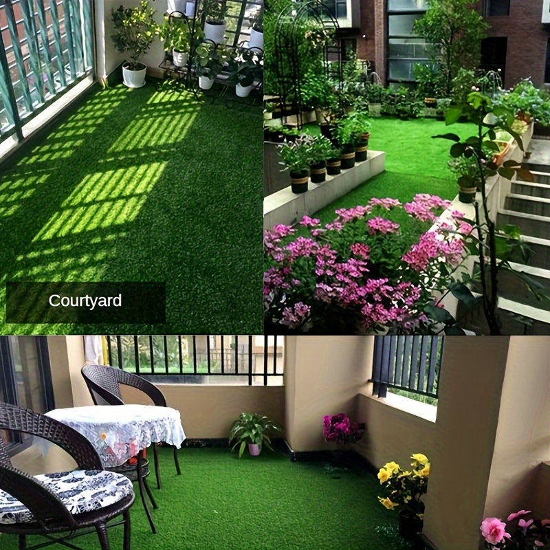 

1pc Artificial Grass Carpet Roll, 1pc, Mat, Thermal Insulation, Soundproof, Plastic Fake Grass For Outdoor Balcony And Floor Decor