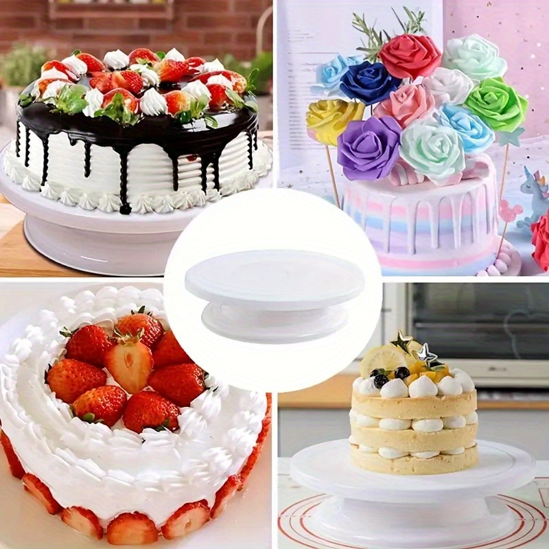 

1pc Professional Cake Turntable, 360 Degree Rotating Cake Decorating Stand, Plastic Cake Display Platform, Suitable For Baking, Restaurants, Kitchens, & Outdoor Parties