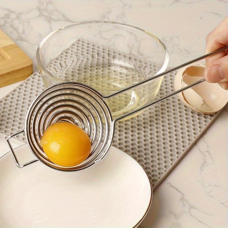 1 separador de huevos de acero inoxidable premium - Separa fácilmente las claras y las yemas para resultados de horneado perfectos - Gadget de cocina esencial para cocineros caseros y chefs profesionales