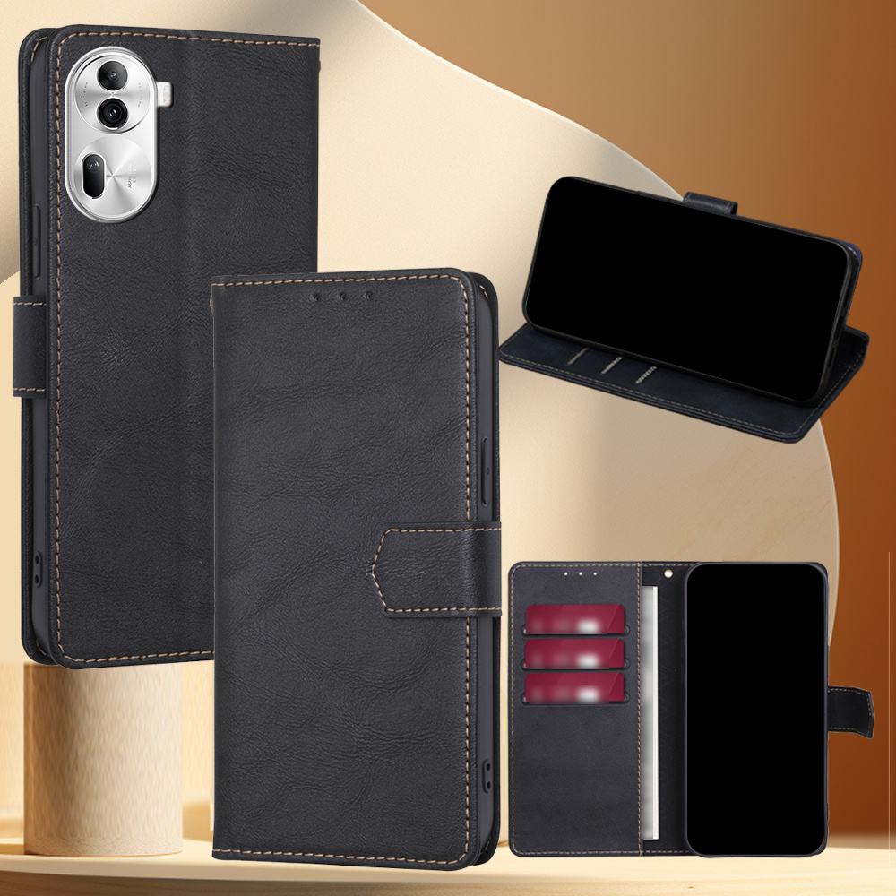 

1pc Faux Leather Flip Phone Case, Suitable For Oppo Reno 10 5g Reno 10 Pro 5g Reno 11 5g Reno 11 Pro Reno 6 5g