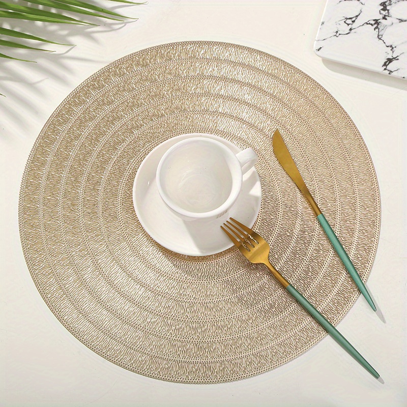 Dessous De Plat Rond 20 Cm En Jonc De Mer Avec Bordure Blanche - Protège-table Chaleur, Style Naturel Et Moderne
