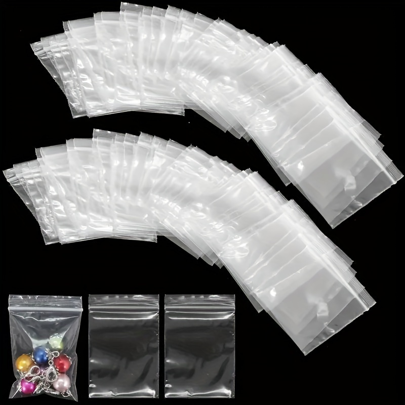 

500pcs Plastic Sealing Bags, Zip Lock Bags, Small Resealable Clear Plastic Bags, Reusable, For Kitchen Storage, Jewelry, Medicine, Small And Candy (6*4cm/2.36*1.57in)