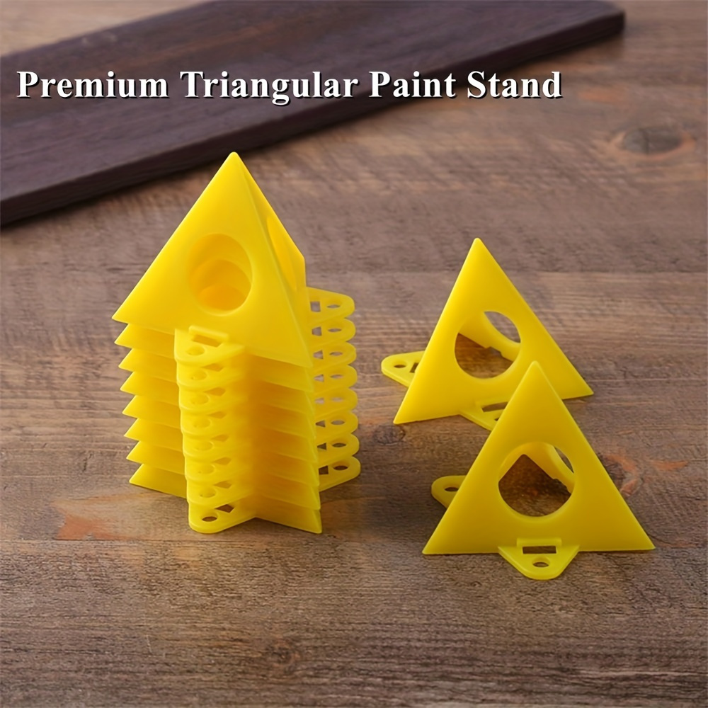 

10pcs Mini Paint Stands, Plastic Pyramid Painting Stands, Multi-use, Easy Clean, No Electricity Needed For Canvas, Doors, Projects