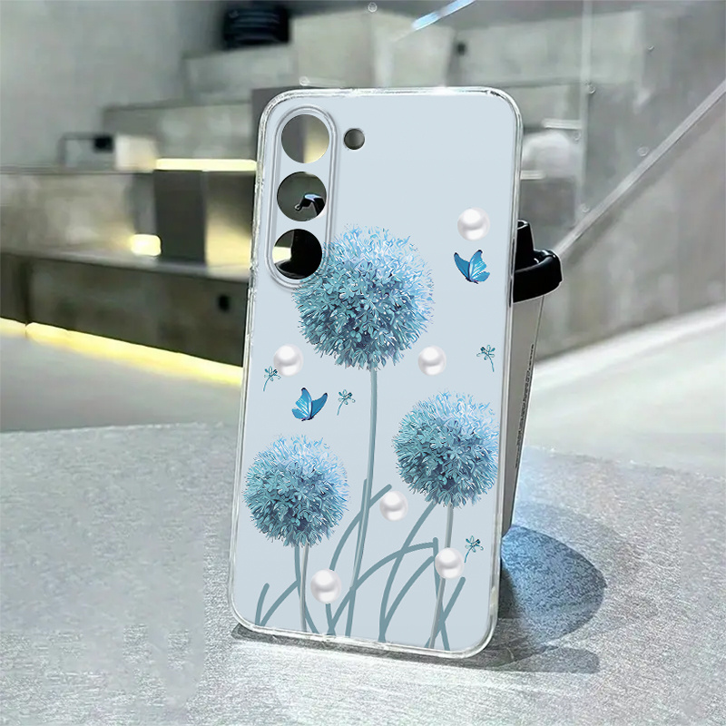 

rainy Elegance" Dandelion After The Rain Pattern Phone Case For Samsung Galaxy A54/a53/a52 (a52s )/a34 5g/a14 5g/a13 5g/a12/s10 Series & S21-s24 Series - Protective Edge Cover