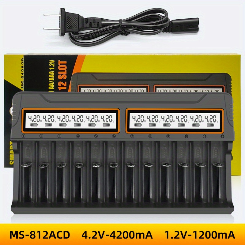 TEMU Rechargeable Batteries Charger, 18650 Battery Charger, Aa Batteries Charger, Aaa Batteries Charger, (aa And Aaa Are 1.2v