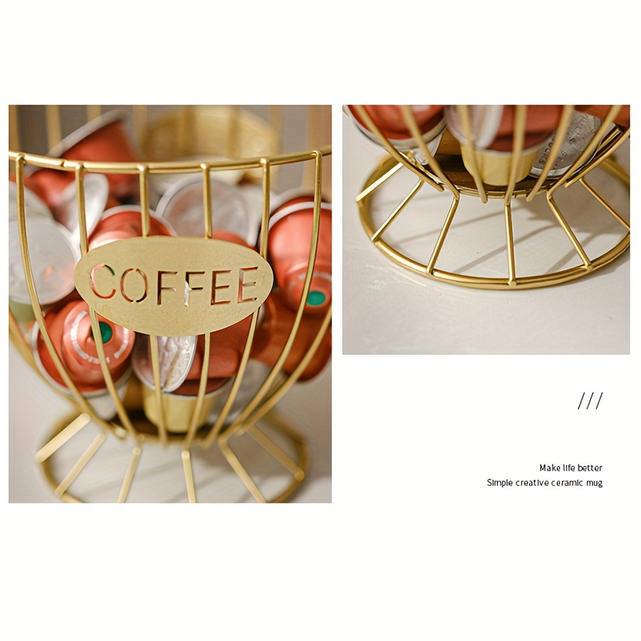 1pc Nordic Style Coffee Capsule Rack Light Luxury Home Snack Candy Storage Rack Coffee Shop Bar Display Rack