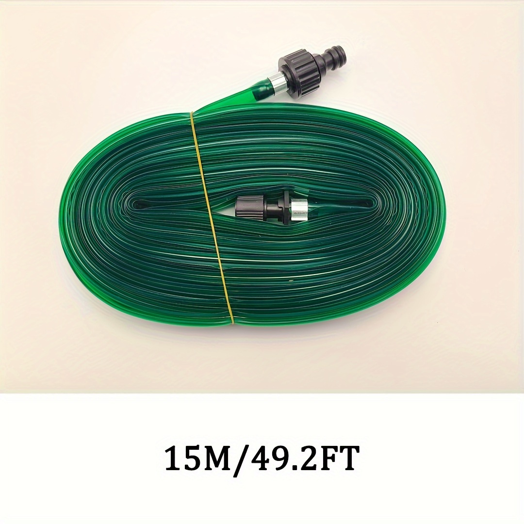 Image of Ldq Pvc Soaker Hose For Garden Lawn Irrigation - Universal Connector, Flat Flexible Design - Sprinkler Hose For Automatic Agriculture, Flower Bed Watering