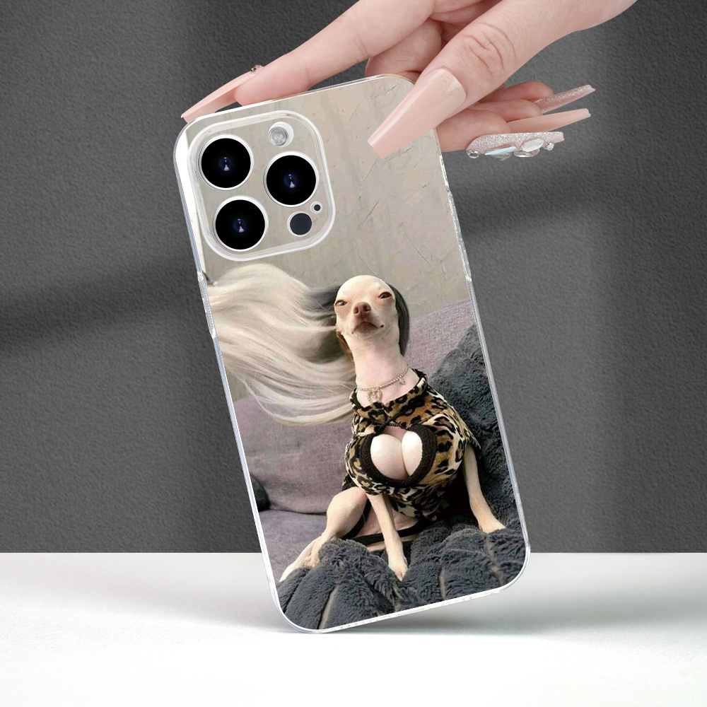 

Chic & Durable Tpu Phone Case With Fun Dog Design - Shockproof Protection For Iphone 7/8/x/xs/xr/11/12/13/14/15, Plus/pro/max/mini Models - Perfect Gift For Pet Lovers