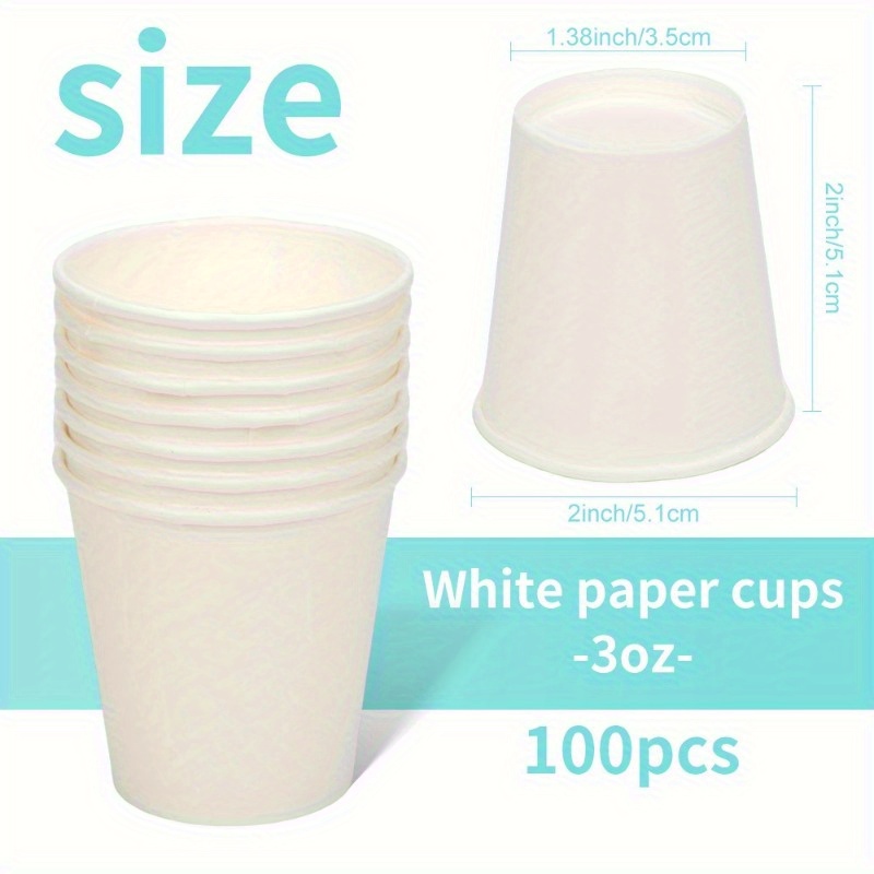 50 100pcs disposable small paper cups supermarket   snack   coffee beverage   mini mouthwash cup details 1