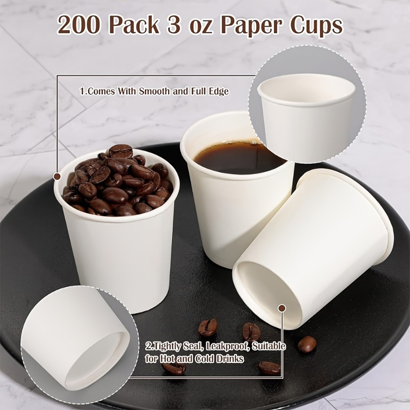 50 100pcs disposable small paper cups supermarket   snack   coffee beverage   mini mouthwash cup details 5