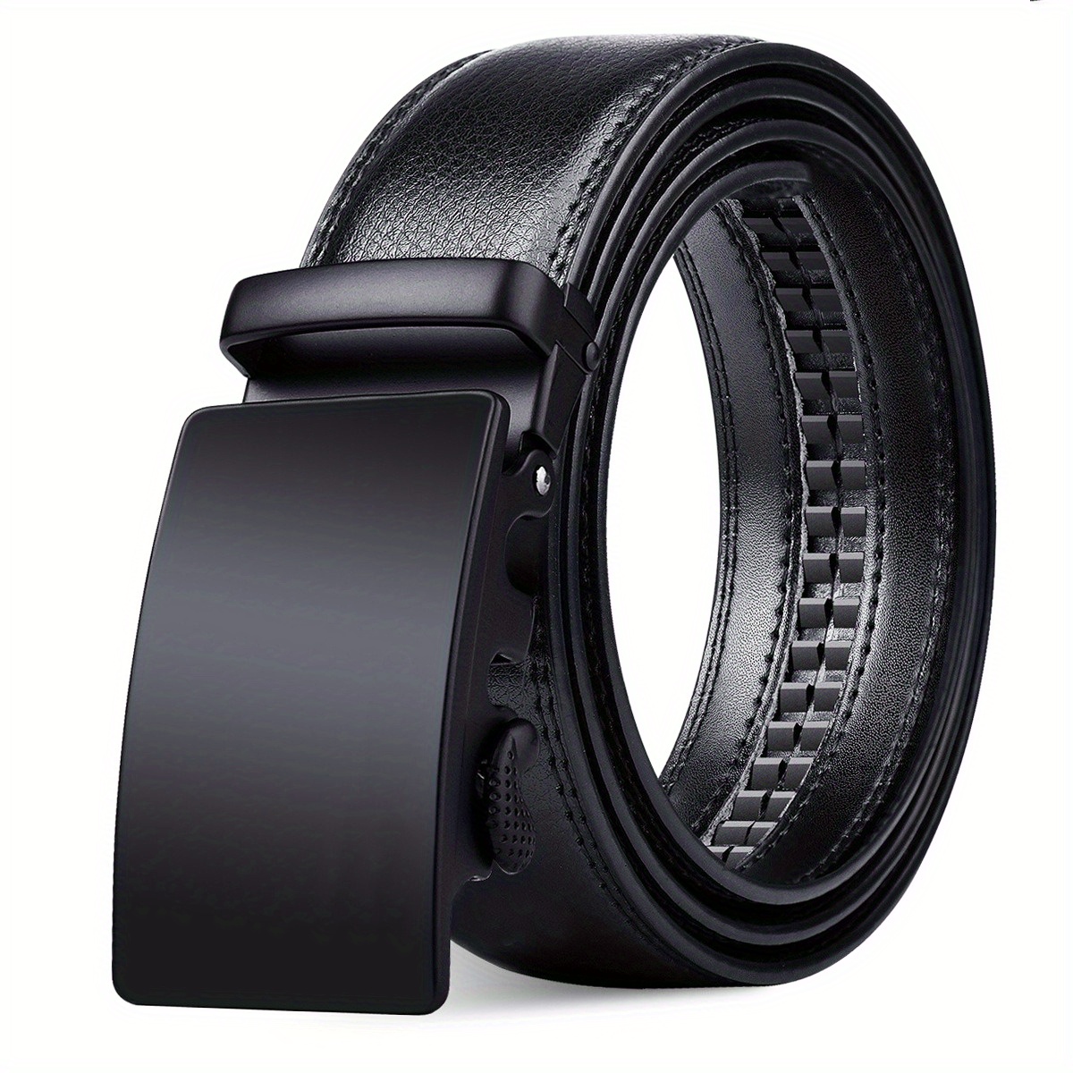 

Men's Genuine Leather Automatic Buckle Cowhide Belt, Business And Casual Men's Leather Belt For Pants