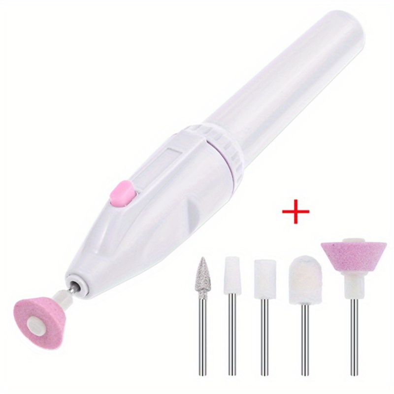 

Electric Nail File Drill Kit Set, 5-in-1 Manicure Pedicure Acrylic Salon Machine, Portable Rotary Tool With 5 Bits, Low Noise High-speed Grinding, Battery-operated