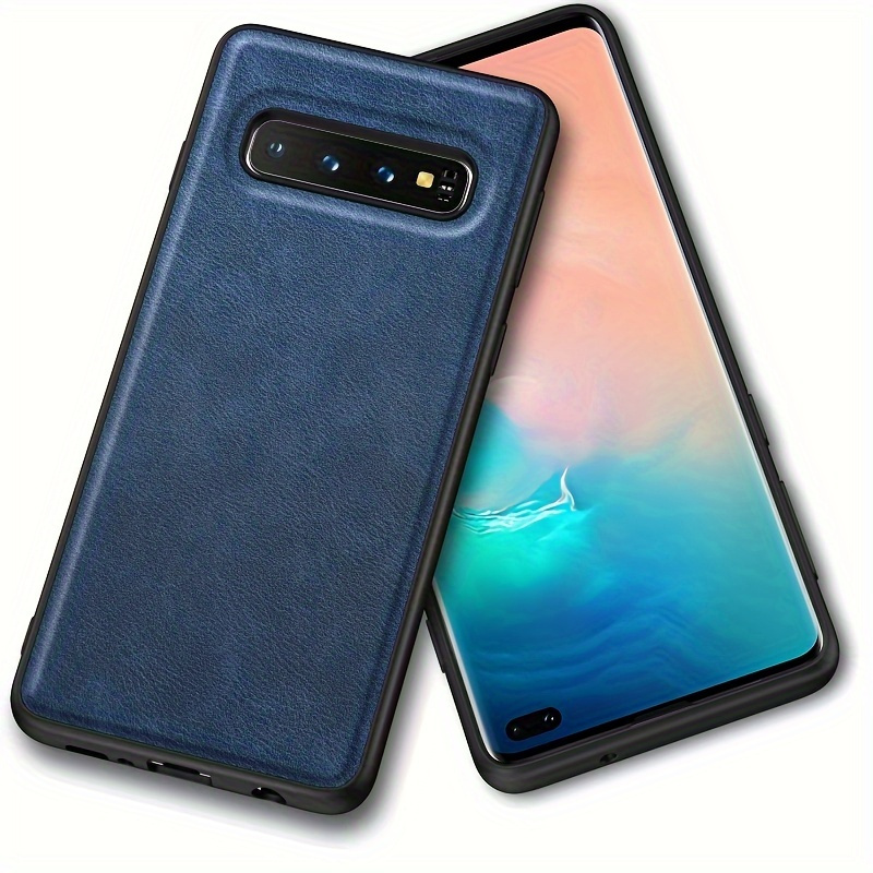 Samsung Galaxy S10 Plus Leather Case Vintage Solid Color - Temu