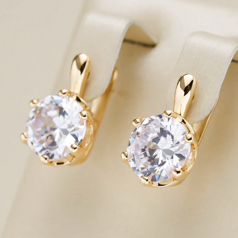 

1 Pair Earrings For Women, Zircon Earrings, Bridal Wedding Fine Jewelry