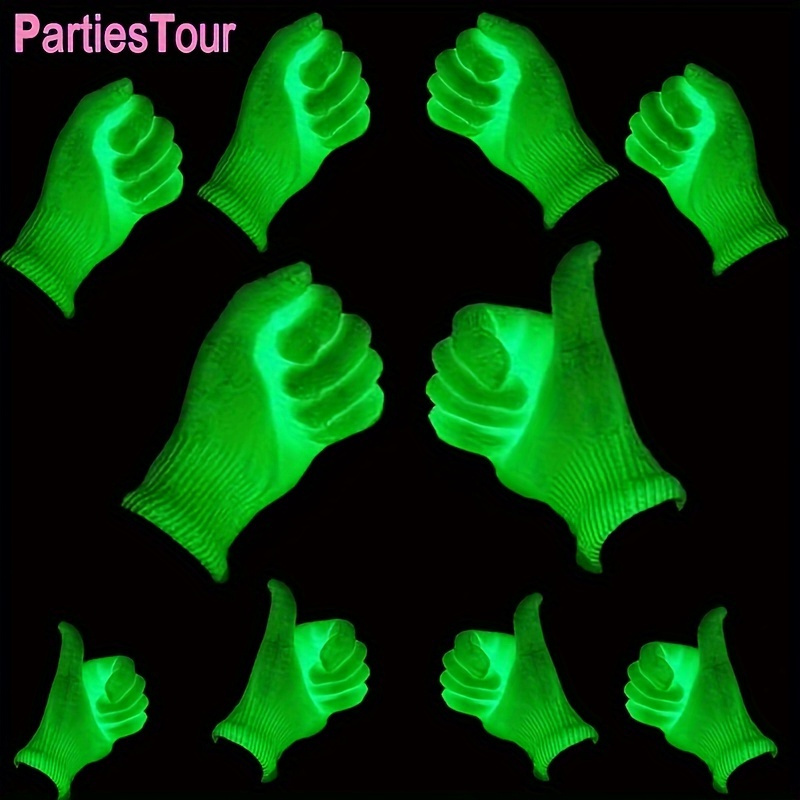 

1 Pair Of Fluorescent Green Gloves, Night Light Neon Gloves, Party Supplies, Night Light Uv Theme Party Birthday Decoration, Easter Gift