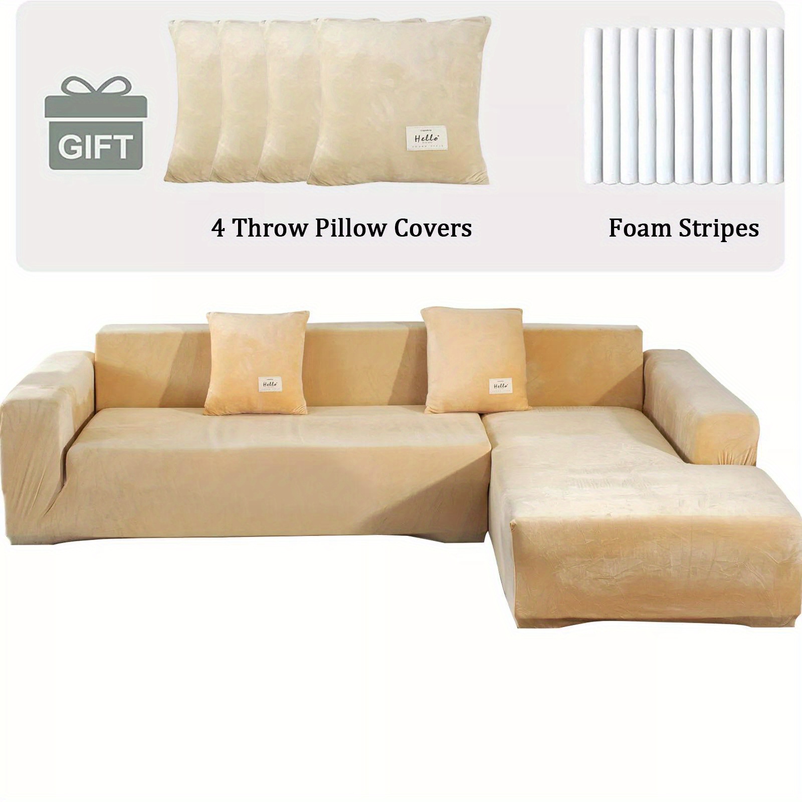 E-shop L-förmige Sofabezüge 2-teilig 3+4 Sitzer Ecksofa Schonbezüge Schutz - Die perfekte Lösung für einen eleganten und schicken Wohnzimmer