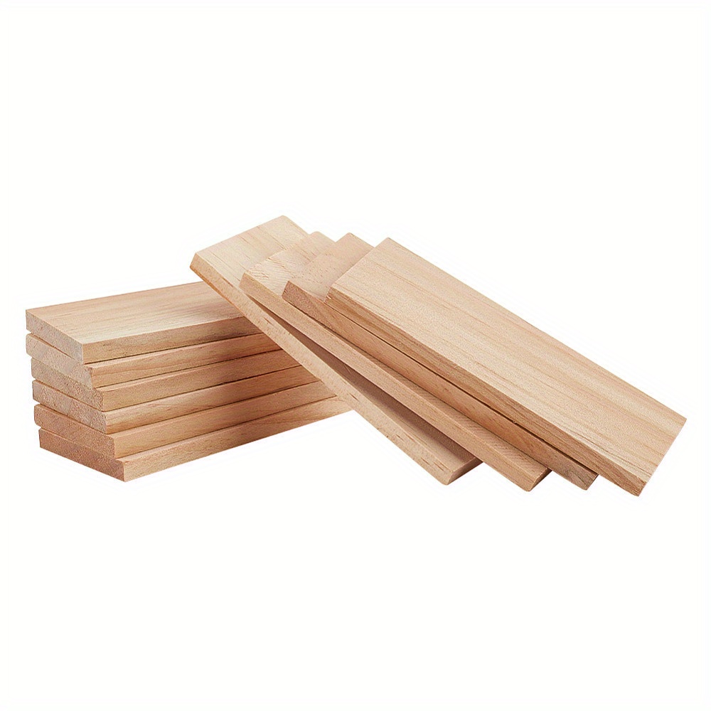 2 Bags Containing 20pcs Of Unfinished Pine Wood Sheets, Each Rectangular And Measuring 200x40x6mm, With 10pcs Per Bag