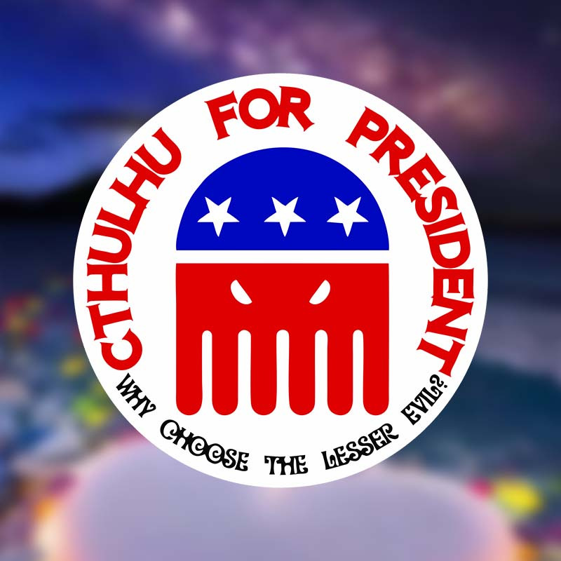 

Cthulhu For President Waterproof Vinyl Sticker - Perfect For Cars, Motorcycles, Trucks, Laptops & More