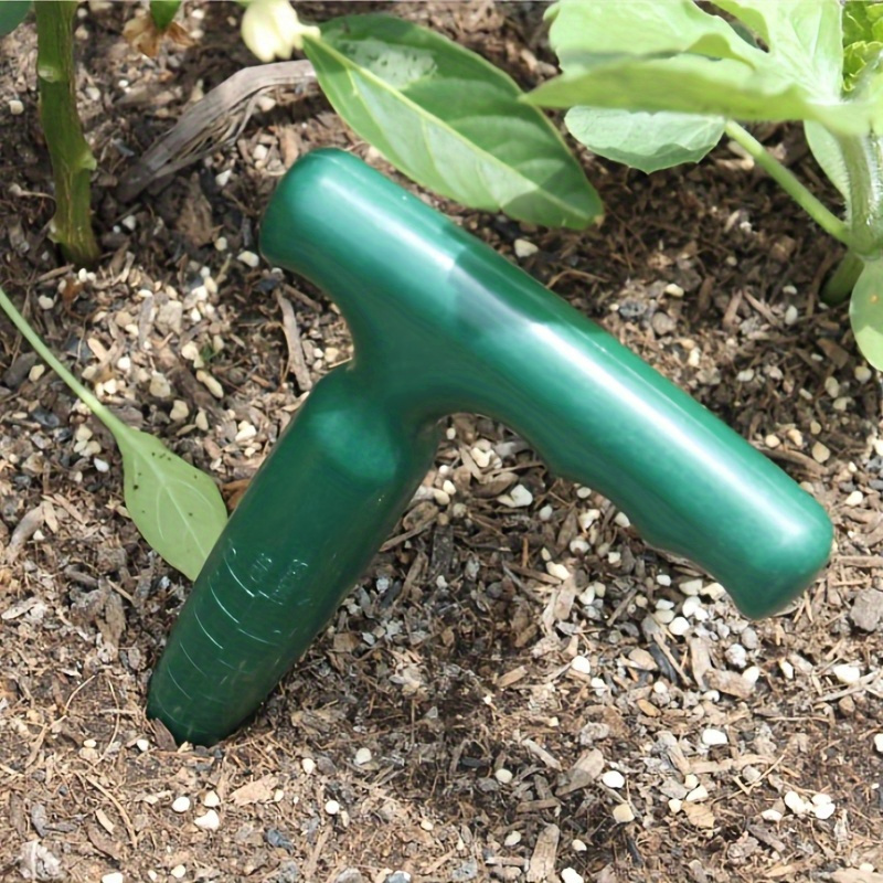 

Easy-grip T-type Sow Dibbler With Wooden Handle - Durable Garden Tool For Efficient Planting, Seeding & Transplanting