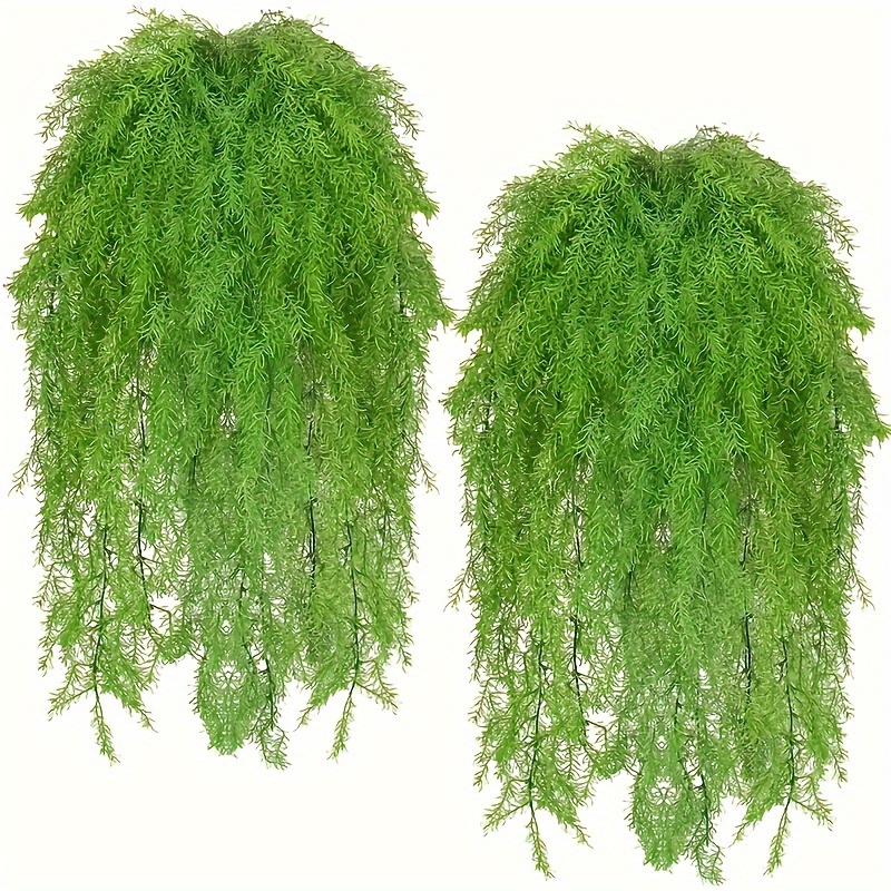 

2/4pcs Lifelike Fern Garlands For All-occasions: Versatile & Realistic Home/event Decor, Easy-care Indoor/outdoor Accents