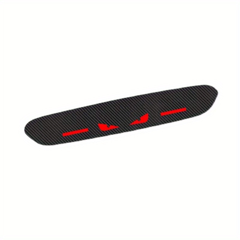 TEMU High-position Brake Light Sticker - Carbon Fiber Texture, Durable Pet Material, Front Placement