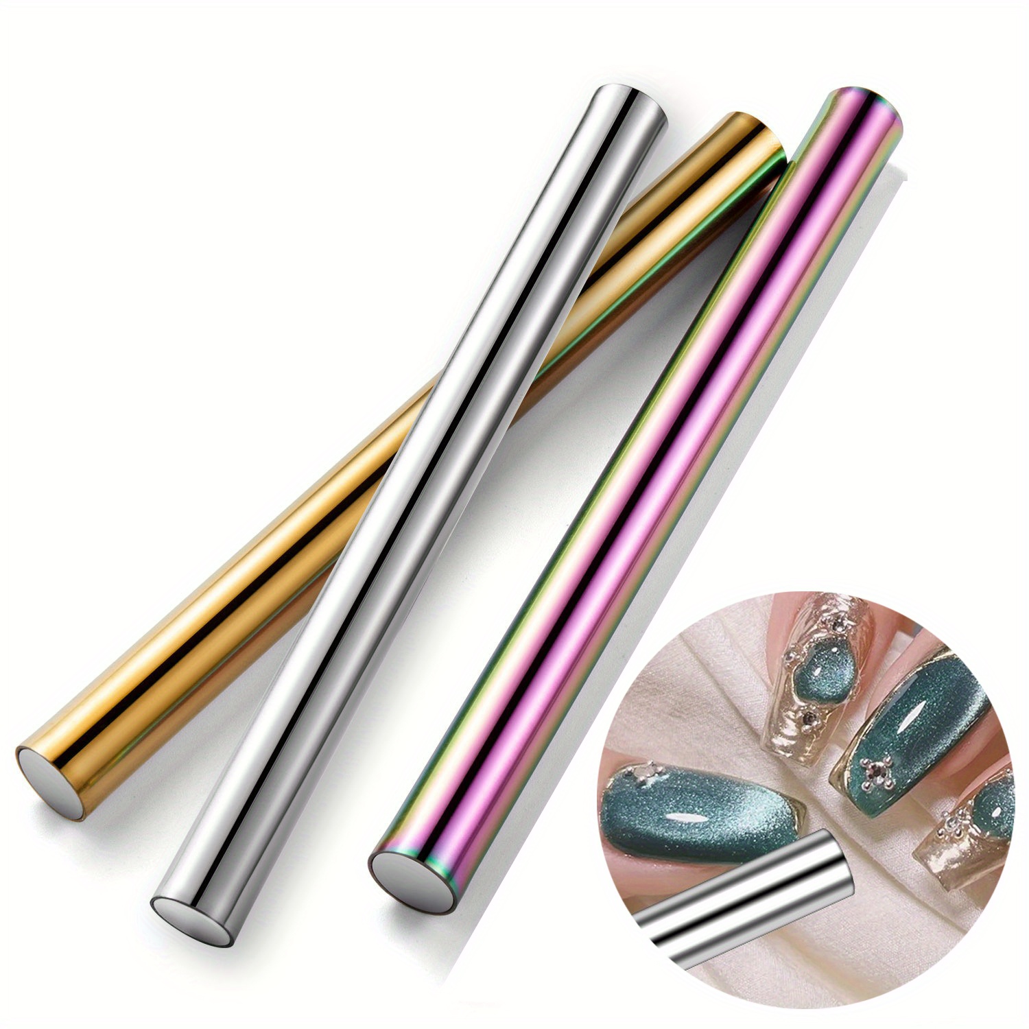 

Dual-ended Magnetic Nail Art Tools, Strong Magnet Stick For Cat Eye Gel Polish, Multi-functional Nail Design Accessories, Nail Art Equipment
