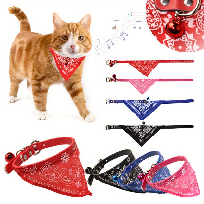 

Adjustable Cotton Dog & Cat Collar With Patterned Stripes And Triangle Bandana, Comfortable & Durable Slip Martingale Collar For Pets (multiple Colors Available)