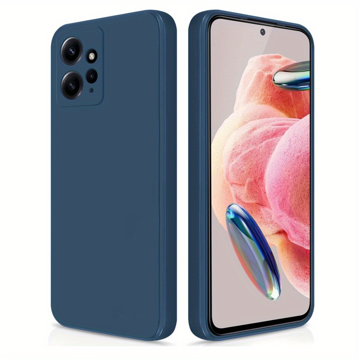 TEMU Xiaomi 12 4g Liquid Silicone Tpu Soft Microfiber Lining - Durable, Shockproof