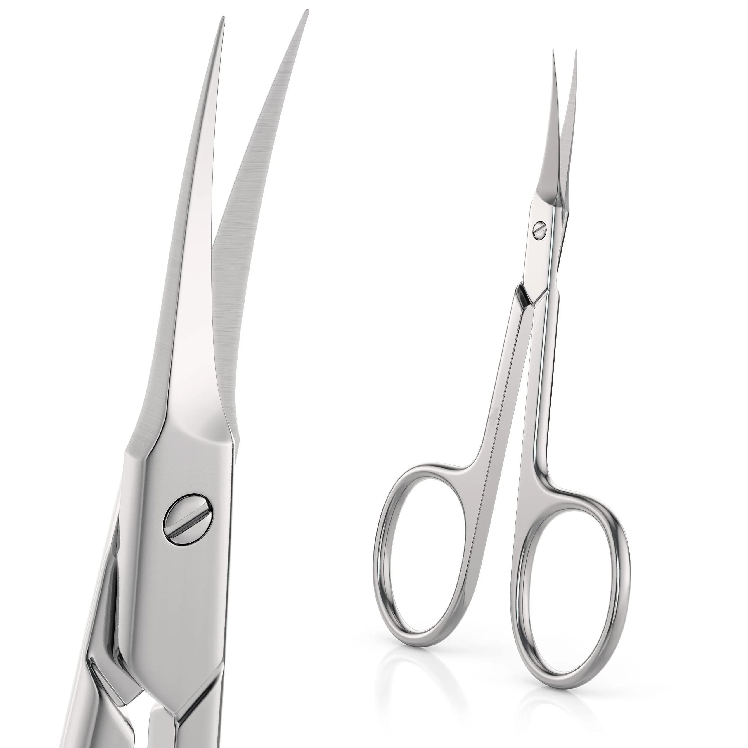 

Professional Cuticle Scissors Curved Blade Nail Scissor Pedicure Beauty Grooming Tools For Nail Eyebrow Eyelash Dry Skin