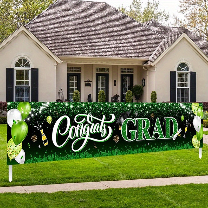 1pc, Congratulations To Graduates Banner 2024 Multi Color Class Banner ...