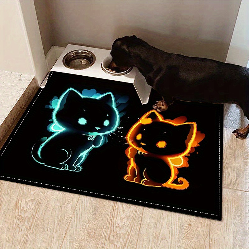 

Cat Printed Feeding Mat , 1pc And Pet Placemat For Use