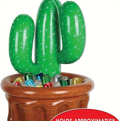 2026 inflatable cactus cooling ice bucket water floating drink rack for water fun pool parties