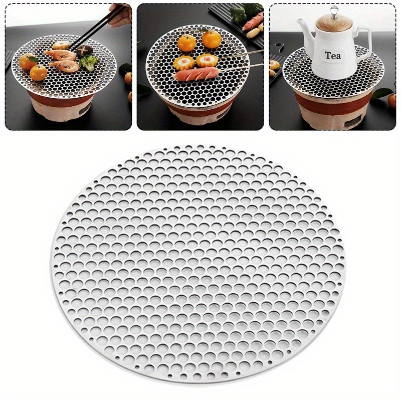 Stainless Steel Round Bbq Grill Mesh Commercial Barbecue Temu